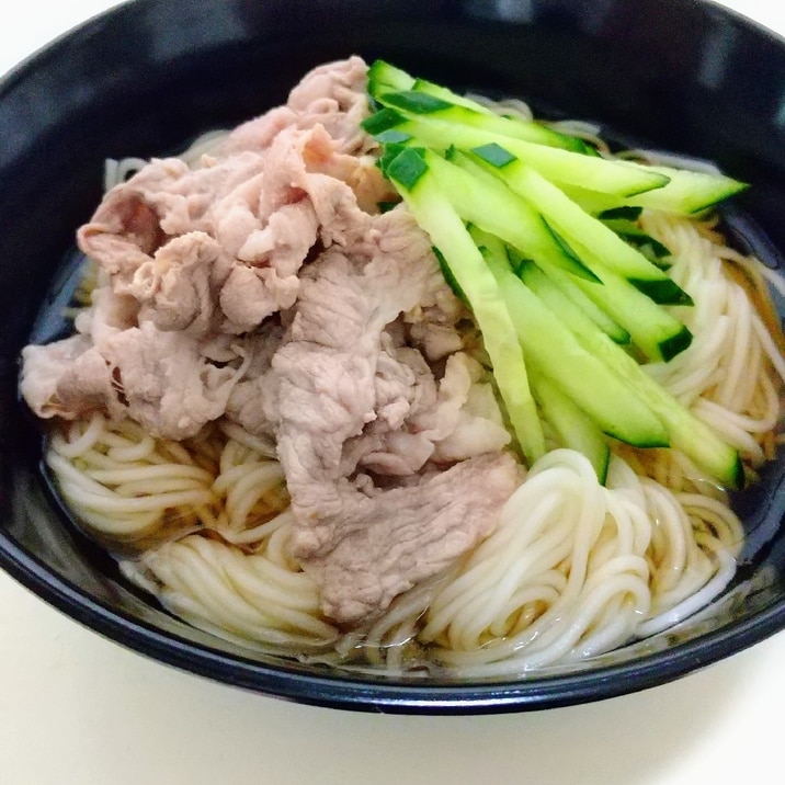 冷しゃぶのっけそうめん